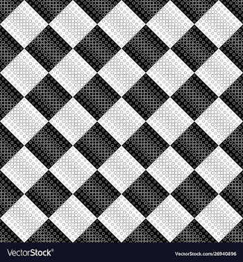 Geometrical black and white abstract ring pattern vector image