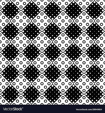 Geometrical black and white circle pattern vector image