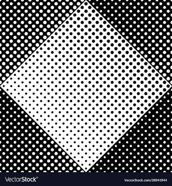 Geometrical black and white dot pattern background vector image