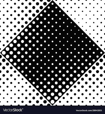 Geometrical black and white seamless dot pattern vector image