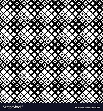 Geometrical black and white seamless square vector image