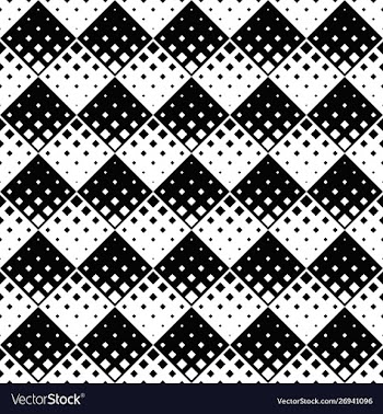 Geometrical black and white square pattern vector image