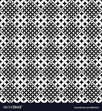 Geometrical black and white star pattern vector image