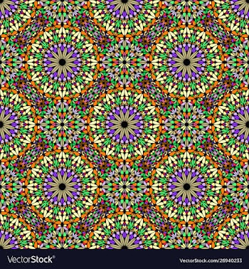 Geometrical bohemian abstract seamless floral vector image