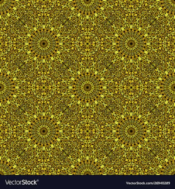 Geometrical bohemian golden mandala flower vector image
