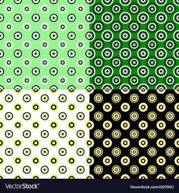 Geometrical circle pattern design background set vector image
