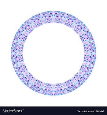 Geometrical circle wreath - polygonal round vector image