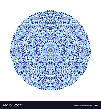 Geometrical circular abstract round floral vector image