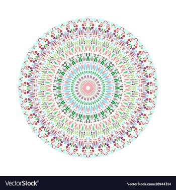 Geometrical circular abstract round gemstone vector image