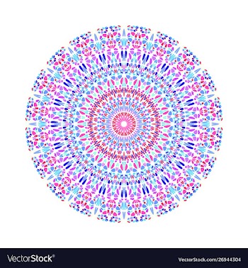 Geometrical circular abstract round petal vector image