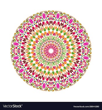 Geometrical circular colorful abstract gravel vector image