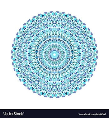 Geometrical colorful abstract circular flower vector image