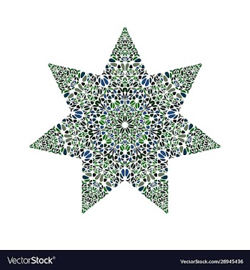 Geometrical colorful abstract floral mosaic vector image