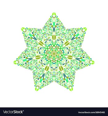 Geometrical colorful abstract floral ornament vector image