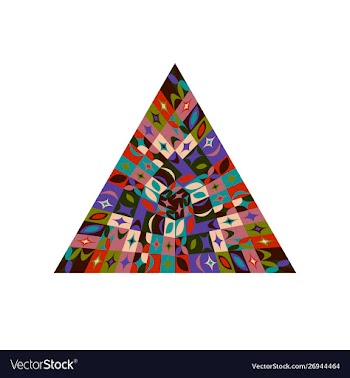Geometrical colorful abstract mosaic triangle vector image