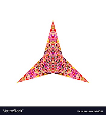 Geometrical colorful abstract tiled mosaic star vector image