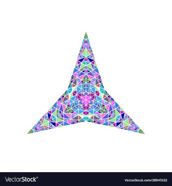Geometrical colorful abstract triangle mosaic vector image
