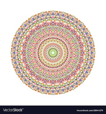 Geometrical colorful circular abstract petal vector image