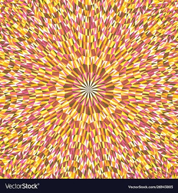 Geometrical colorful dynamic round tile mosaic vector image