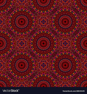 Geometrical colorful garden mandala ornament vector image