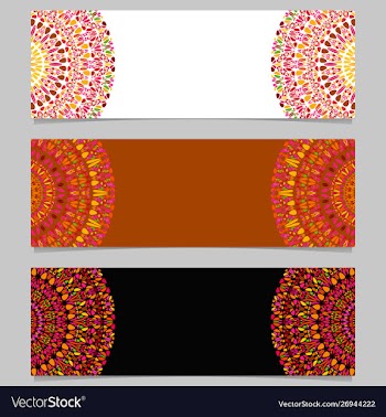Geometrical colorful gemstone mandala banner vector image