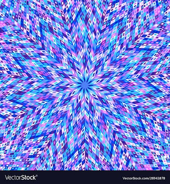 Geometrical colorful hypnotic circular tiled vector image