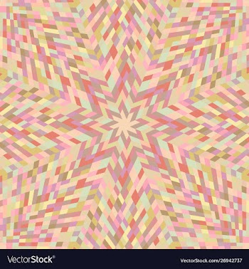 Geometrical colorful hypnotic radial mosaic vector image