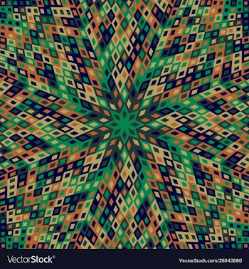 Geometrical colorful hypnotic radial pattern vector image