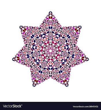 Geometrical colorful isolated abstract flower vector image