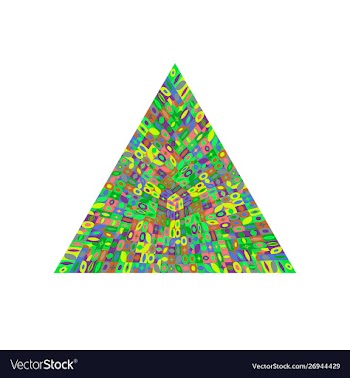 Geometrical colorful isolated abstract mosaic vector image