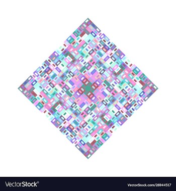 Geometrical colorful isolated mosaic polygon vector image