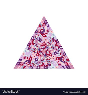Geometrical colorful isolated mosaic triangle vector image