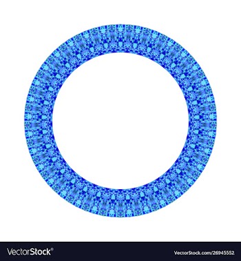 Geometrical colorful isolated tiled mosaic round vector image