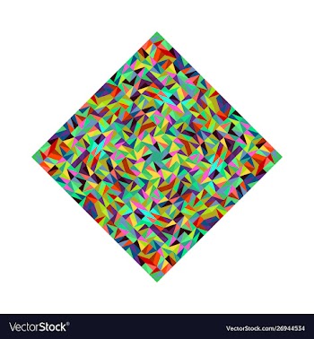 Geometrical colorful isolated tiled mosaic vector image