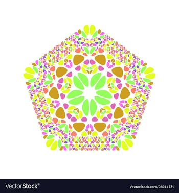 Geometrical colorful ornate flower ornament vector image