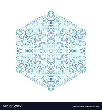 Geometrical colorful ornate isolated abstract vector image