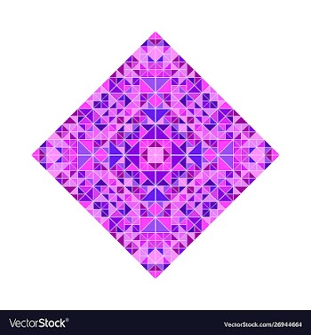 Geometrical colorful ornate tiled mosaic diagonal vector image