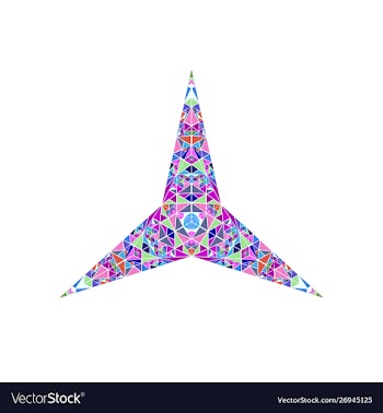 Geometrical colorful polygonal abstract triangle vector image