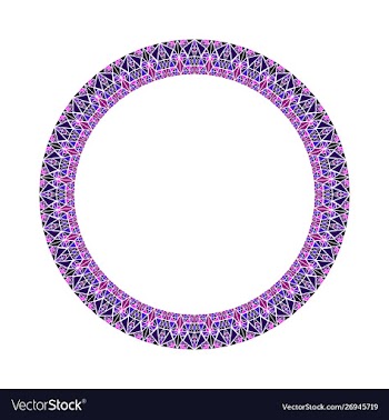 Geometrical colorful polygonal border - circular vector image