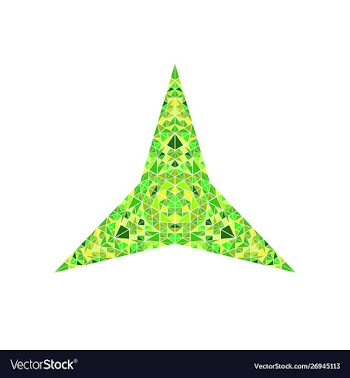 Geometrical colorful polygonal tiled mosaic star vector image