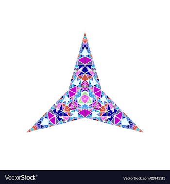 Geometrical colorful polygonal triangle mosaic vector image