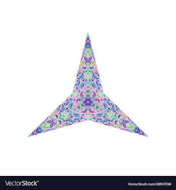 Geometrical colorful polygonal triangle mosaic vector image