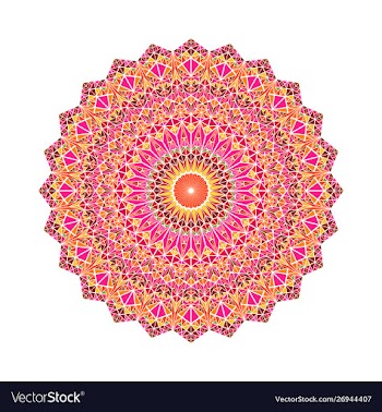 Geometrical colorful round triangle tile mosaic vector image