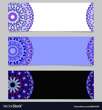 Geometrical colorful stone mandala banner vector image