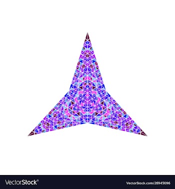 Geometrical colorful tiled mosaic ornament star vector image