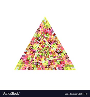 Geometrical colorful tiled mosaic polygon logo vector image
