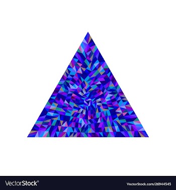 Geometrical colorful tiled mosaic polygon symbol vector image