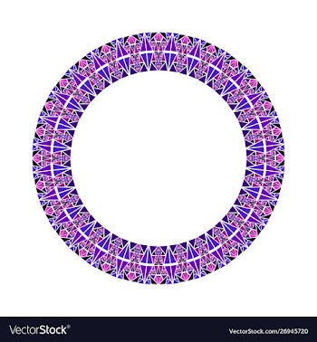 Geometrical colorful triangle border - circular vector image