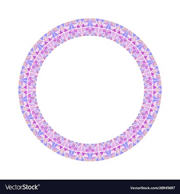Geometrical colorful triangle circle frame vector image