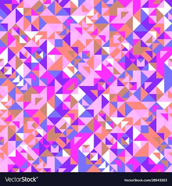 Geometrical colorful triangle tile pattern vector image